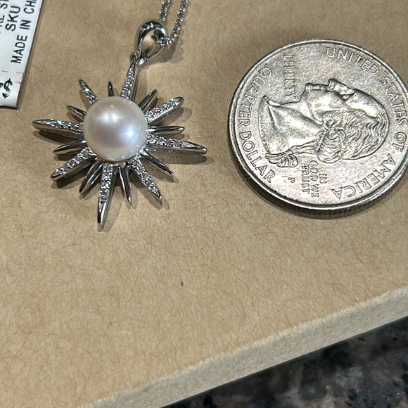 Simply Vera Vera Wand sterling silver cultured pearl, diamonds Necklace - Picture 7 of 10